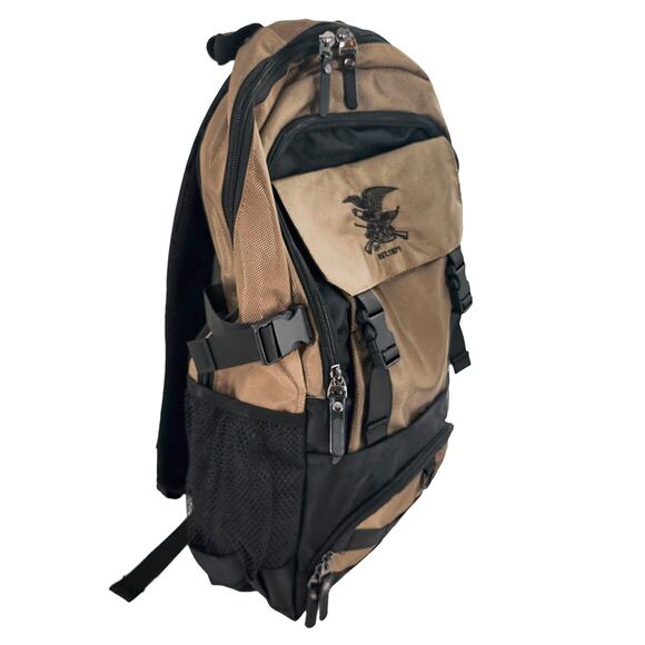 NRA Computer Backpack Laptop Bag Tactical Military Polyester Pack Khaki Brown - Picture 11 of 12